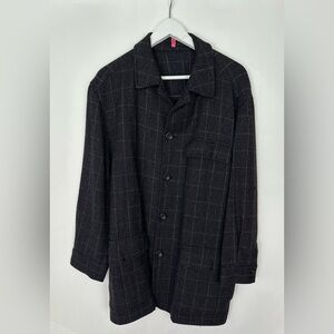 Men's Classic Black Checkered Shirt Jacket